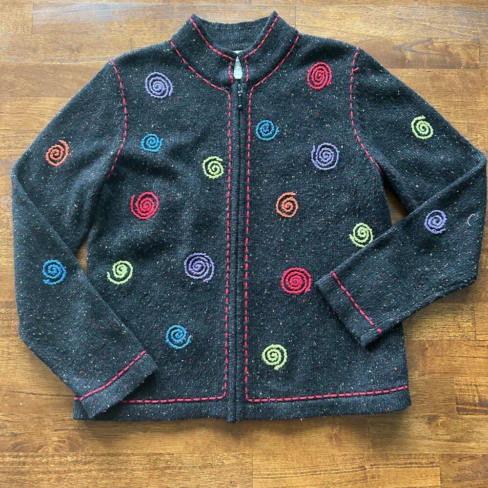 Christopher & Banks Wool Blend Sweater, Artsy Folk Art, Boho Chic, Size L​